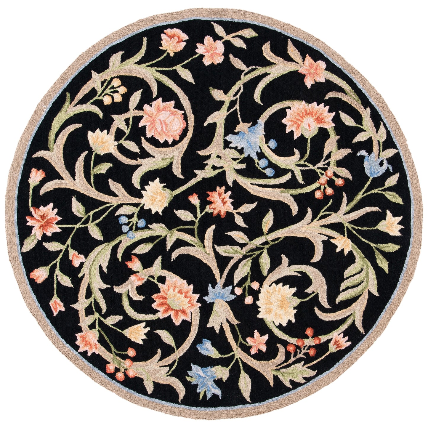 SAFAVIEH Handmade Chelsea Jacomine French Country Floral Scroll Wool