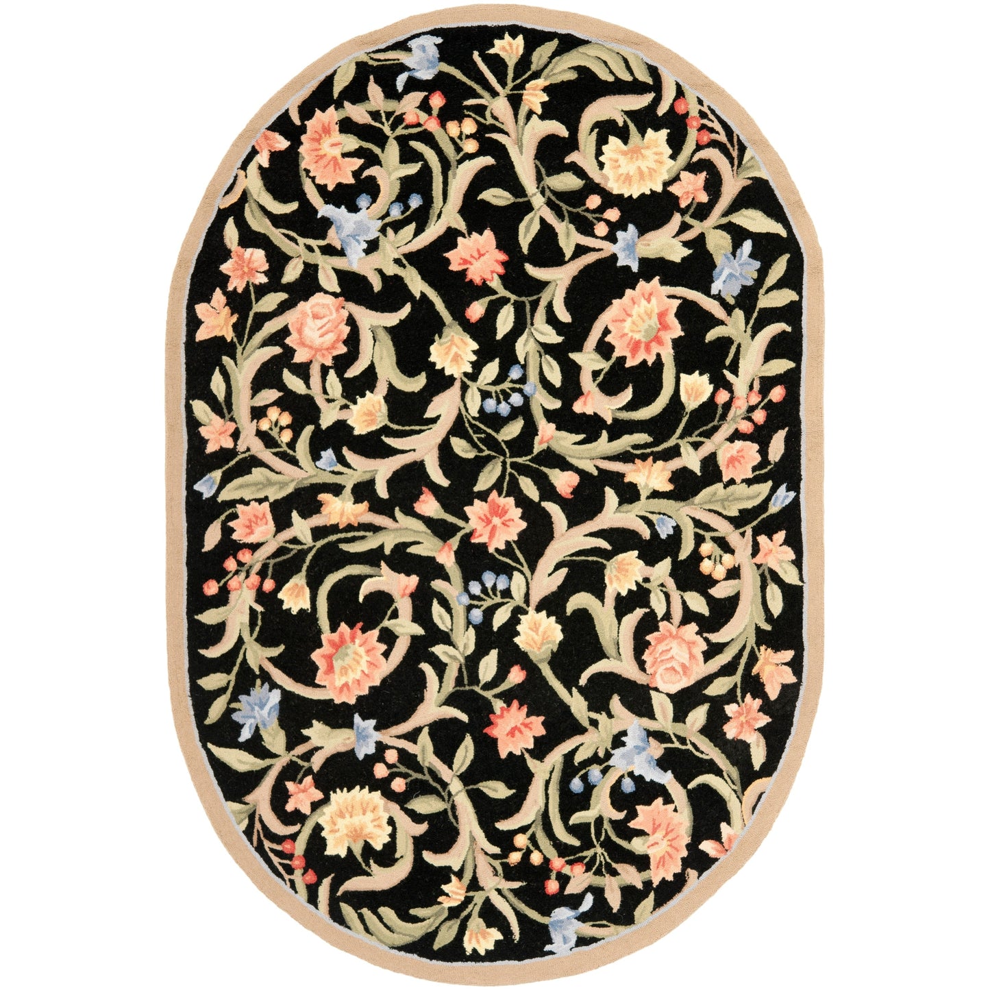 SAFAVIEH Handmade Chelsea Jacomine French Country Floral Scroll Wool