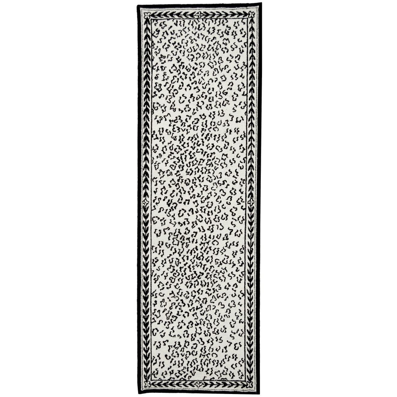 SAFAVIEH Handmade Chelsea Solar Garden Leopard French Country Wool Rug