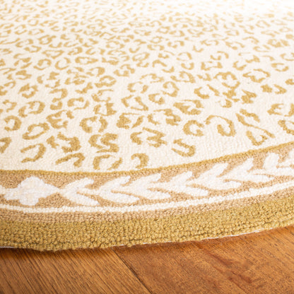 SAFAVIEH Handmade Chelsea Solar Garden Leopard French Country Wool Rug