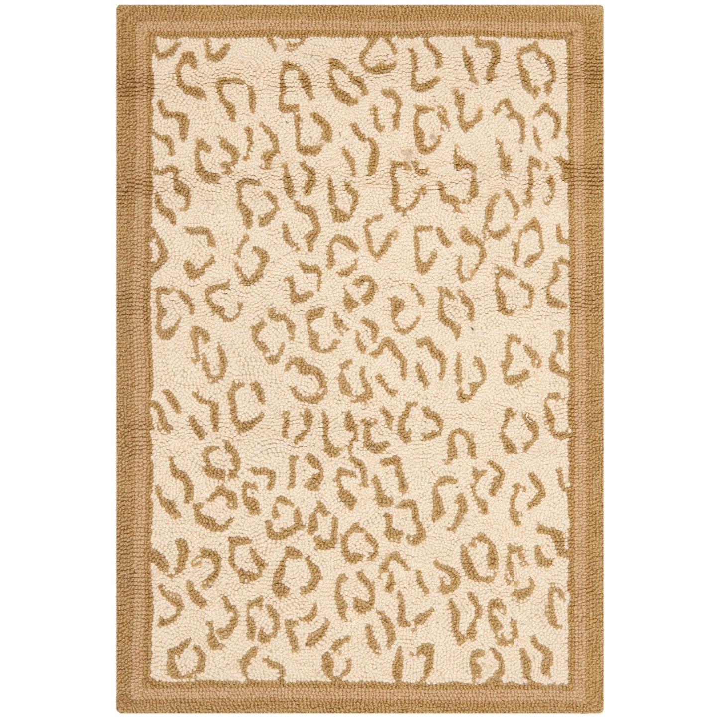 SAFAVIEH Handmade Chelsea Solar Garden Leopard French Country Wool Rug