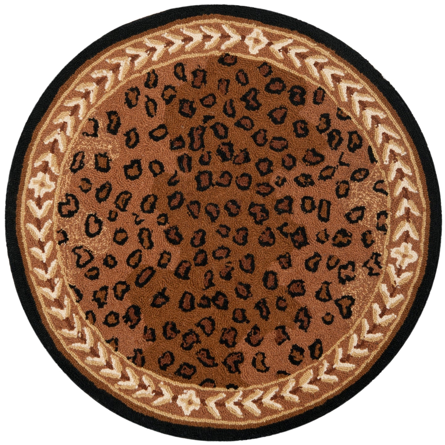 SAFAVIEH Handmade Chelsea Solar Garden Leopard French Country Wool Rug