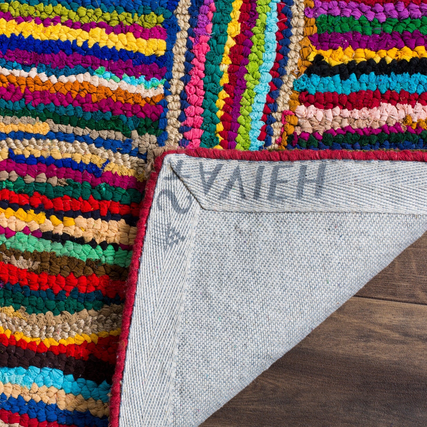 SAFAVIEH Handmade Nantucket Balda Contemporary Cotton Rug - Multi - 2' 3 x 8'