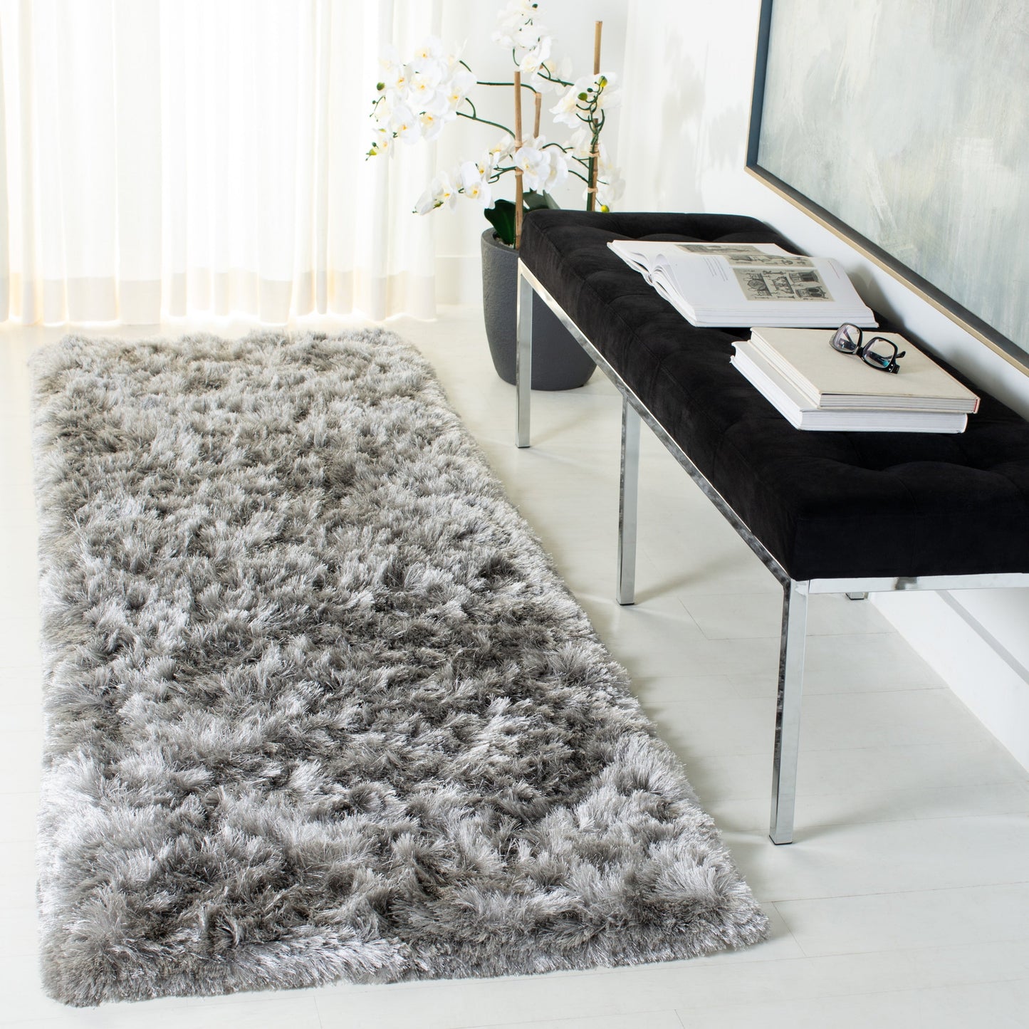 SAFAVIEH Handmade Ocean Shag Marilijn Glam 2.5-inch Thick Rug