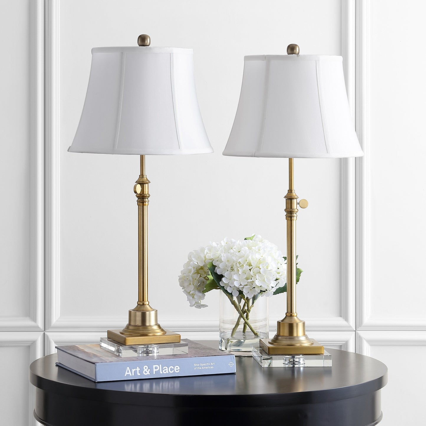 SAFAVIEH Lighting Amande 27-31-inch Adjustable Height Table Lamp Set of 2 - 13Wx13Dx31H