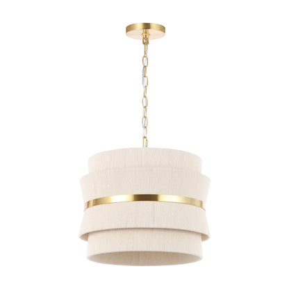 SAFAVIEH Oprea 3-Light Adjustable Hanging Pendant Light Fixture (LED Bulbs Included) - 16 x 16 x 16.5-72.5
