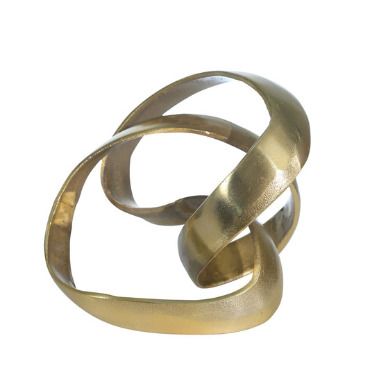 Sagebrook Home Modern Aluminum Abstract Interwoven Decorative Sculpture - 8 x 8 x 7