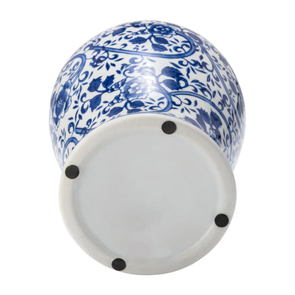 Sagebrook Home Patterned Eclectic Temple Jar with Lid