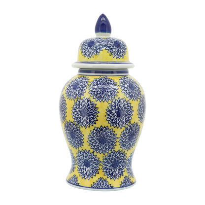 Sagebrook Home Patterned Eclectic Temple Jar with Lid