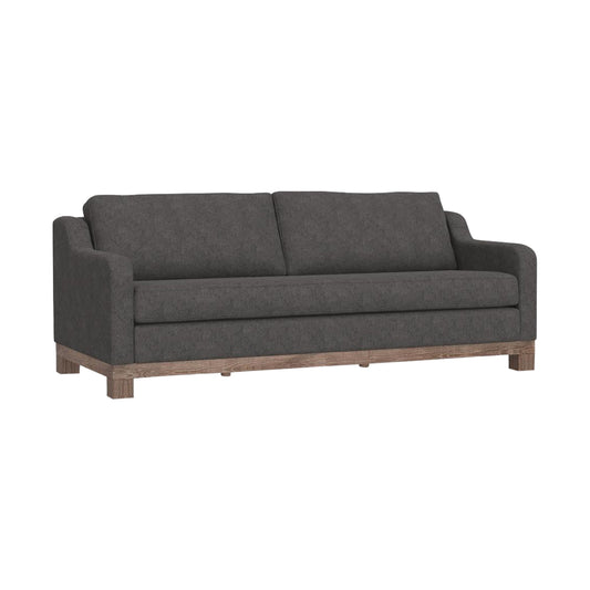 Canapé Sama, 2 coussins décoratifs, polyester gris fer, 91 pouces, style banc