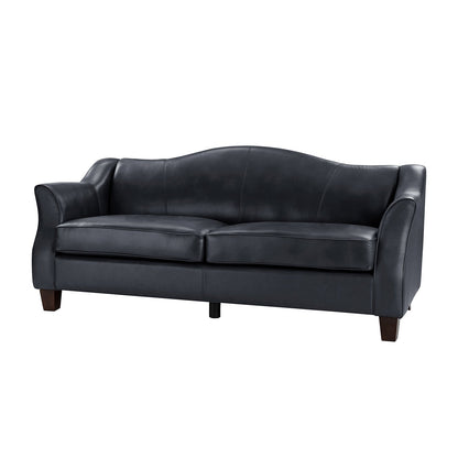 Canapé classique Sandra 81,5 en cuir véritable avec pieds en bois massif par HULALA HOME