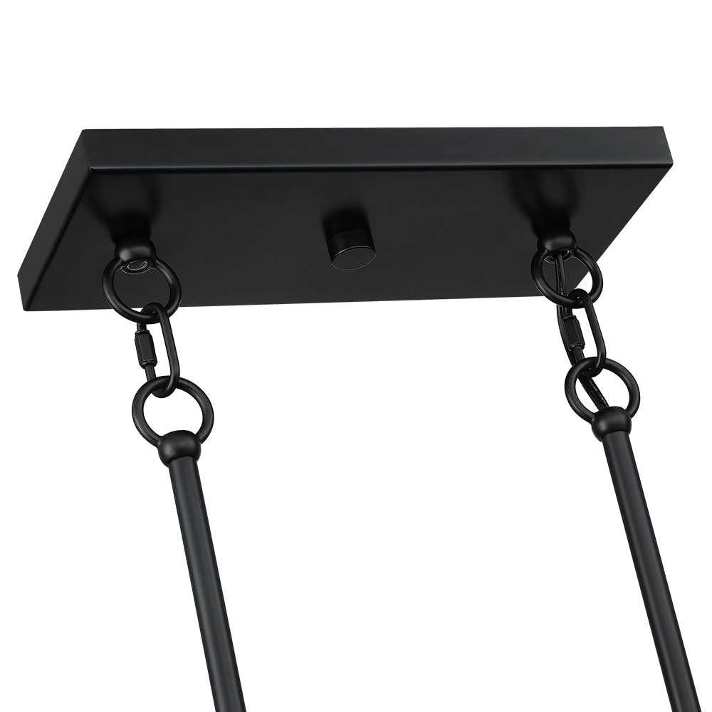 Sedgy 3-Light Black Farmhouse Kitchen Island Light Linear Chandelier - 41W