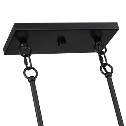 Sedgy 3-Light Black Farmhouse Kitchen Island Light Linear Chandelier - 41W
