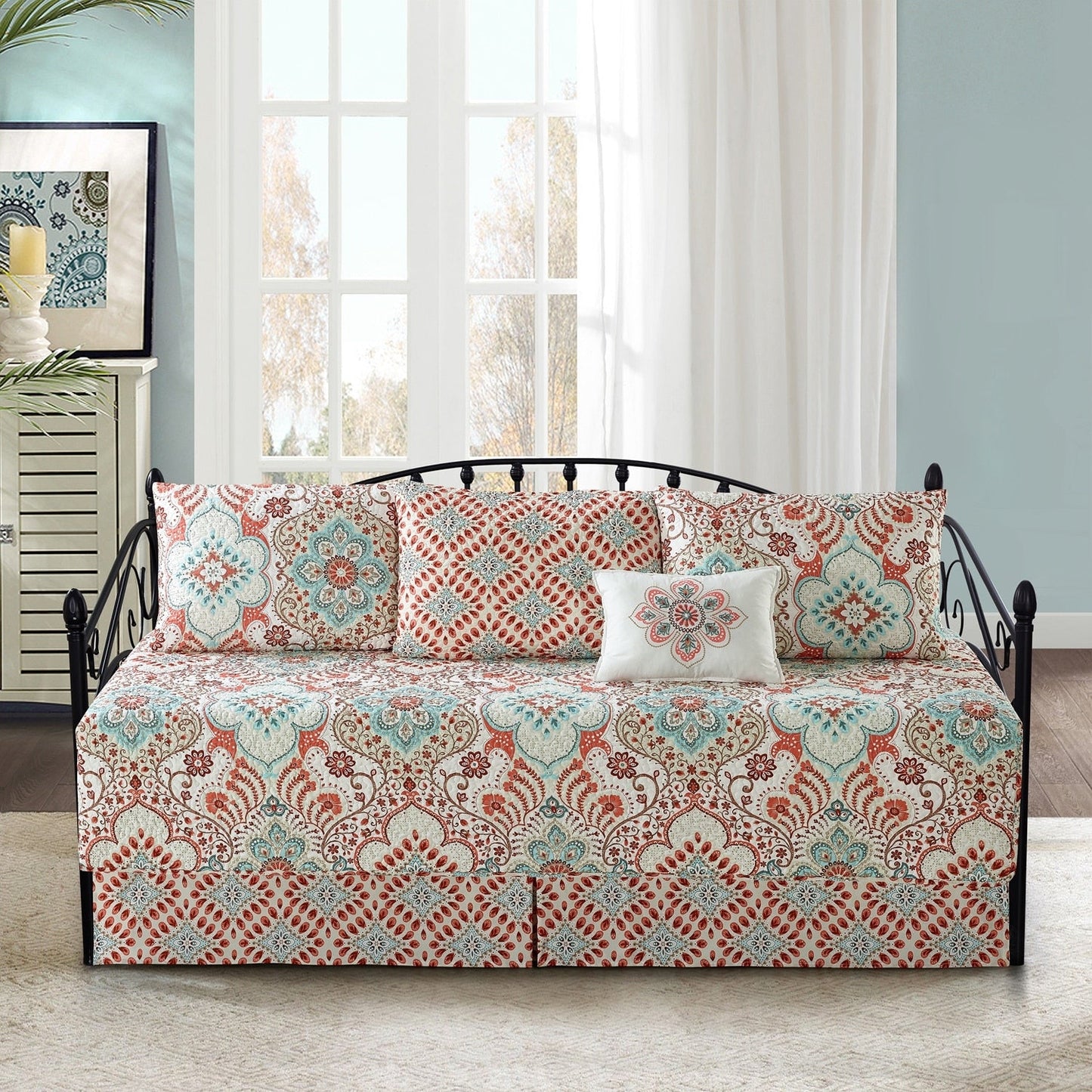 Serenta 6 Piece Cotton Blend Daybed Bedspread Coverlet Set - 75 x 39