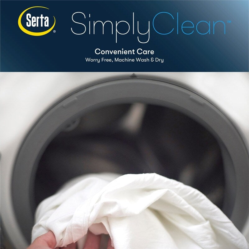 Serta Simply Clean Antimicrobial 3 Piece Duvet Set