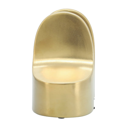 Sagebrook Home Modern Glam Set of 2 Ceramic Bookends Contemporary Simple Gold Bookend Set - 4 x 3 x 6