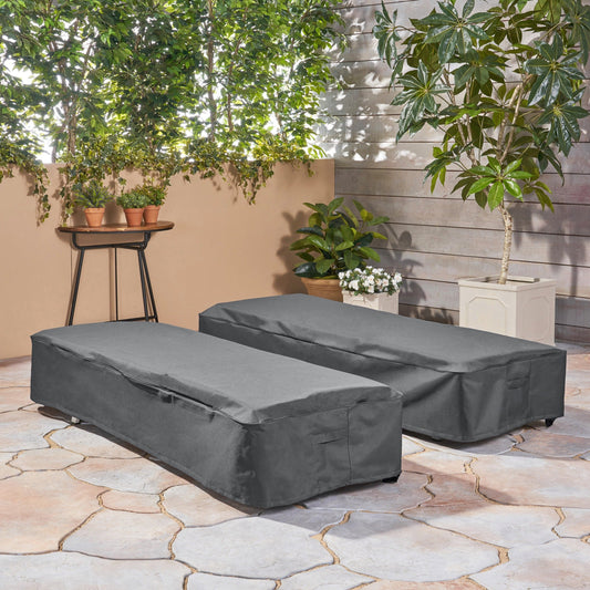 Shield Outdoor Chaise Lounge Cover (Set of 2) by Christopher Knight Home