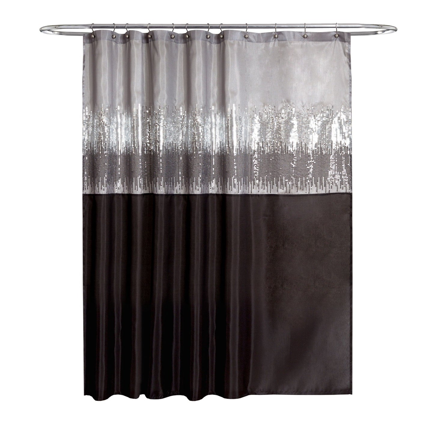 Silver Orchid Gregor Abstract Night Sky Two-tone Shower Curtain