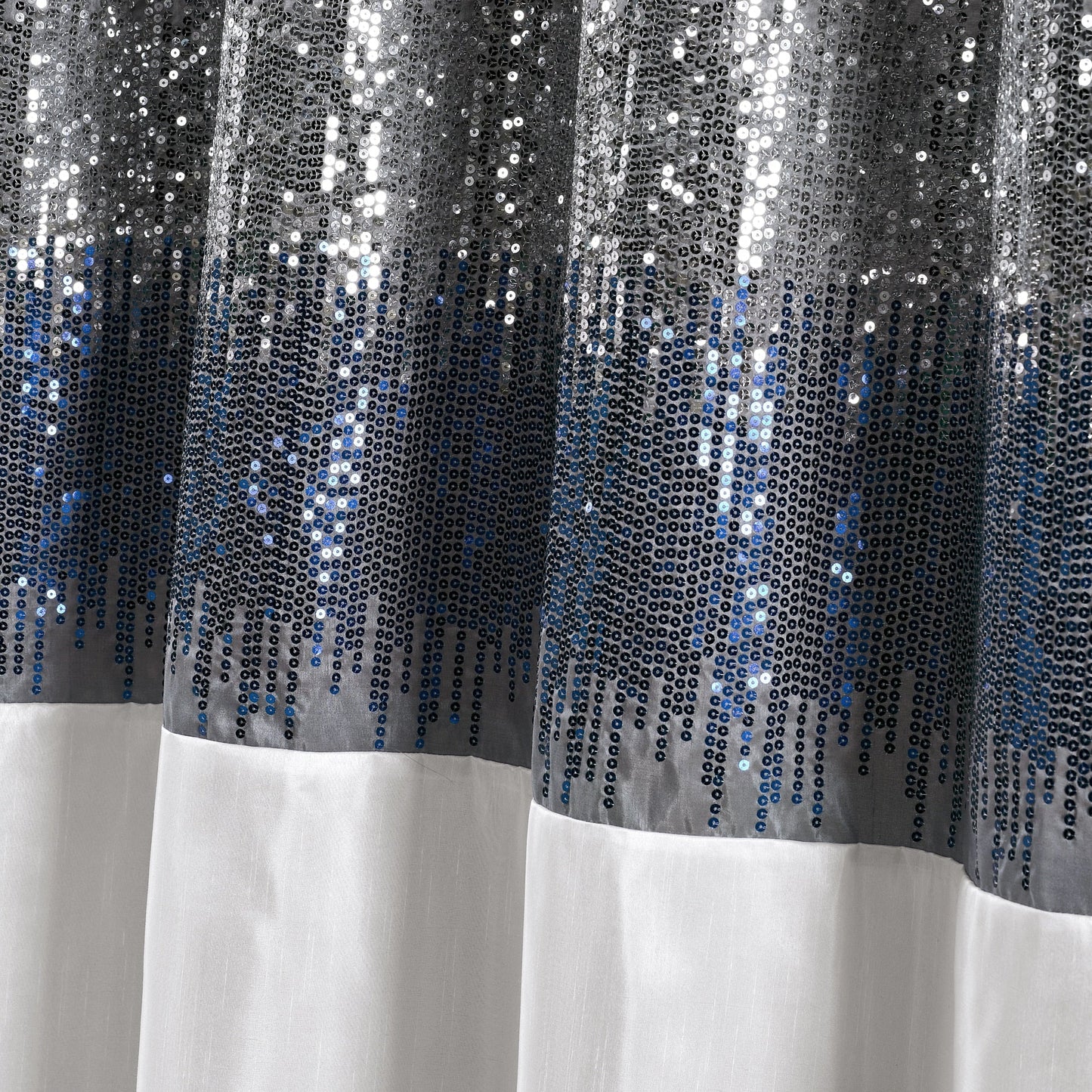 Silver Orchid Gregor Abstract Night Sky Two-tone Shower Curtain
