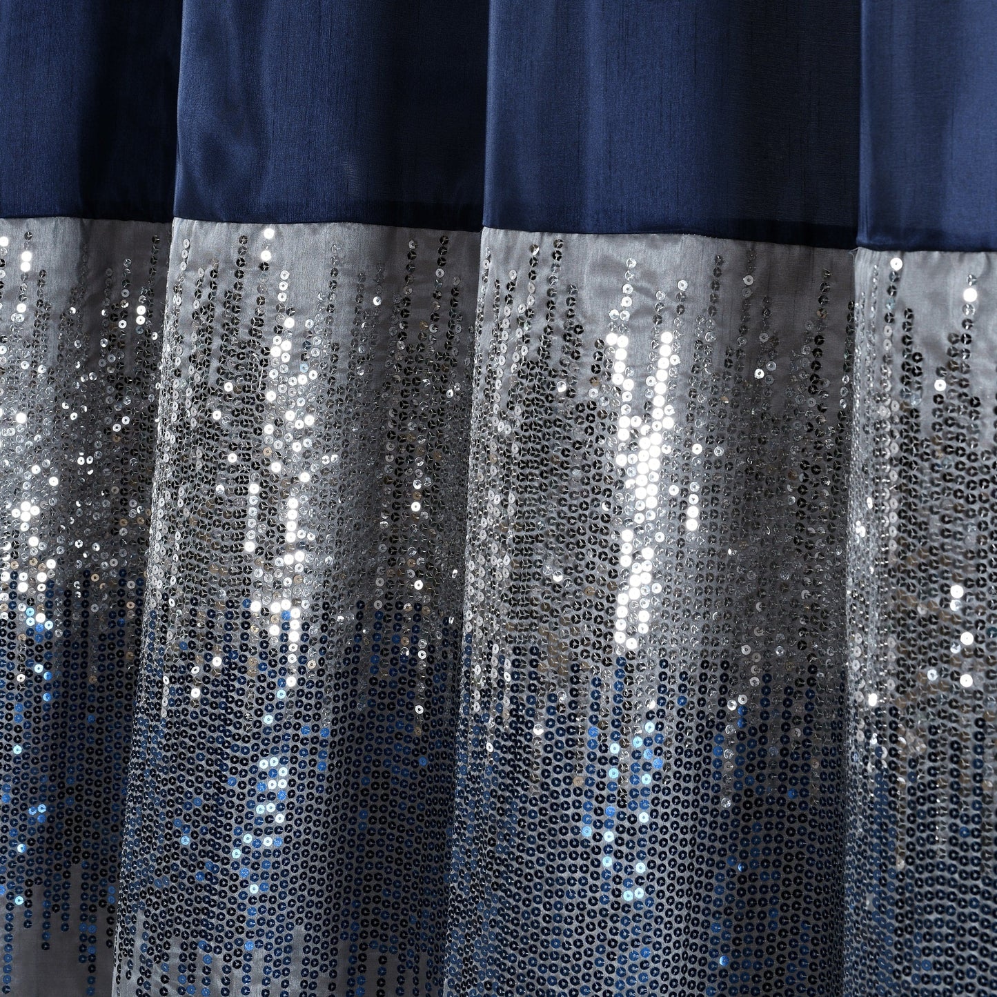Silver Orchid Gregor Abstract Night Sky Two-tone Shower Curtain