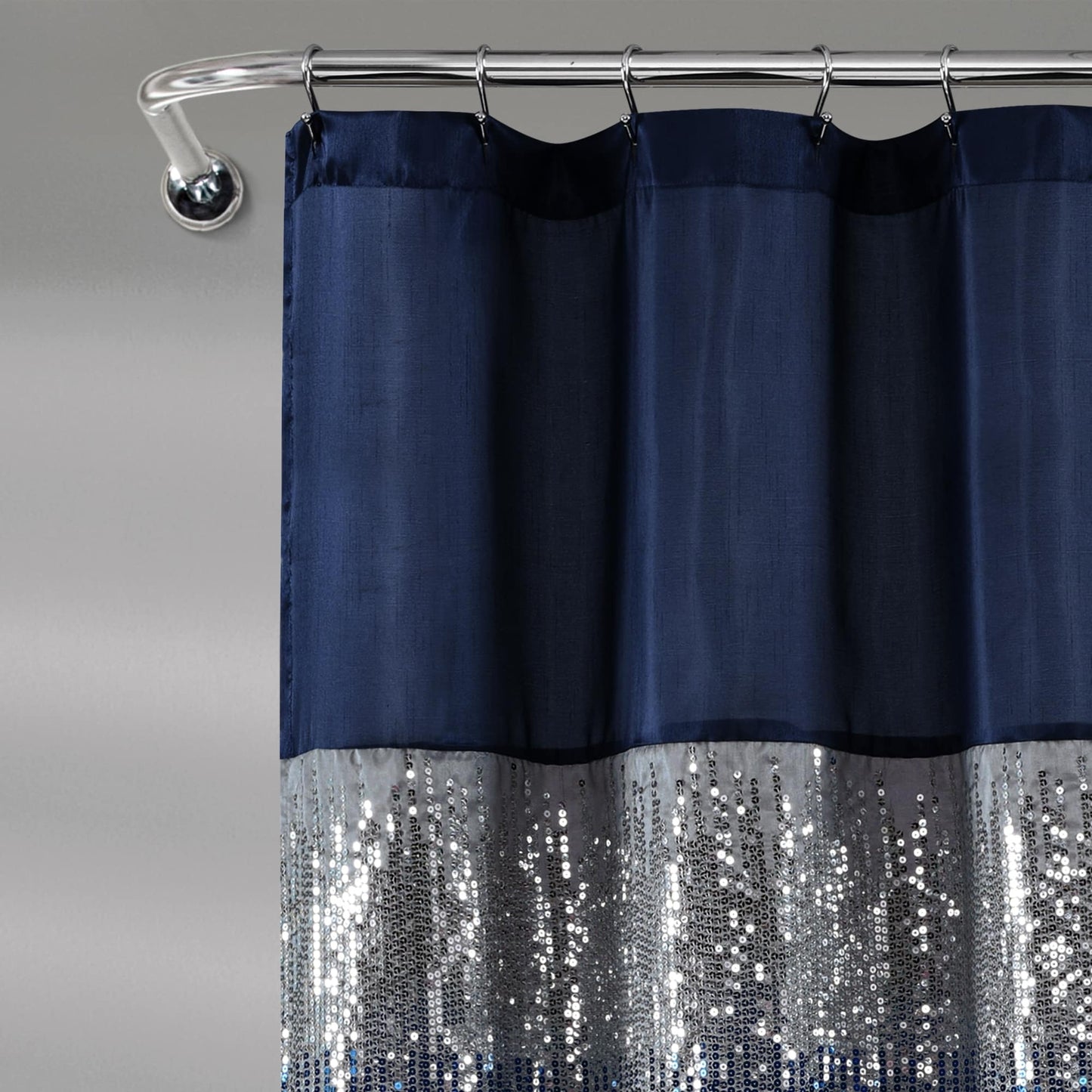 Silver Orchid Gregor Abstract Night Sky Two-tone Shower Curtain