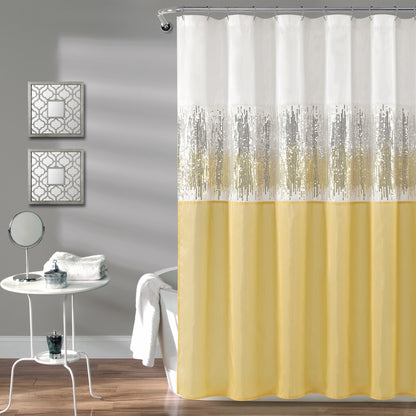 Silver Orchid Gregor Abstract Night Sky Two-tone Shower Curtain
