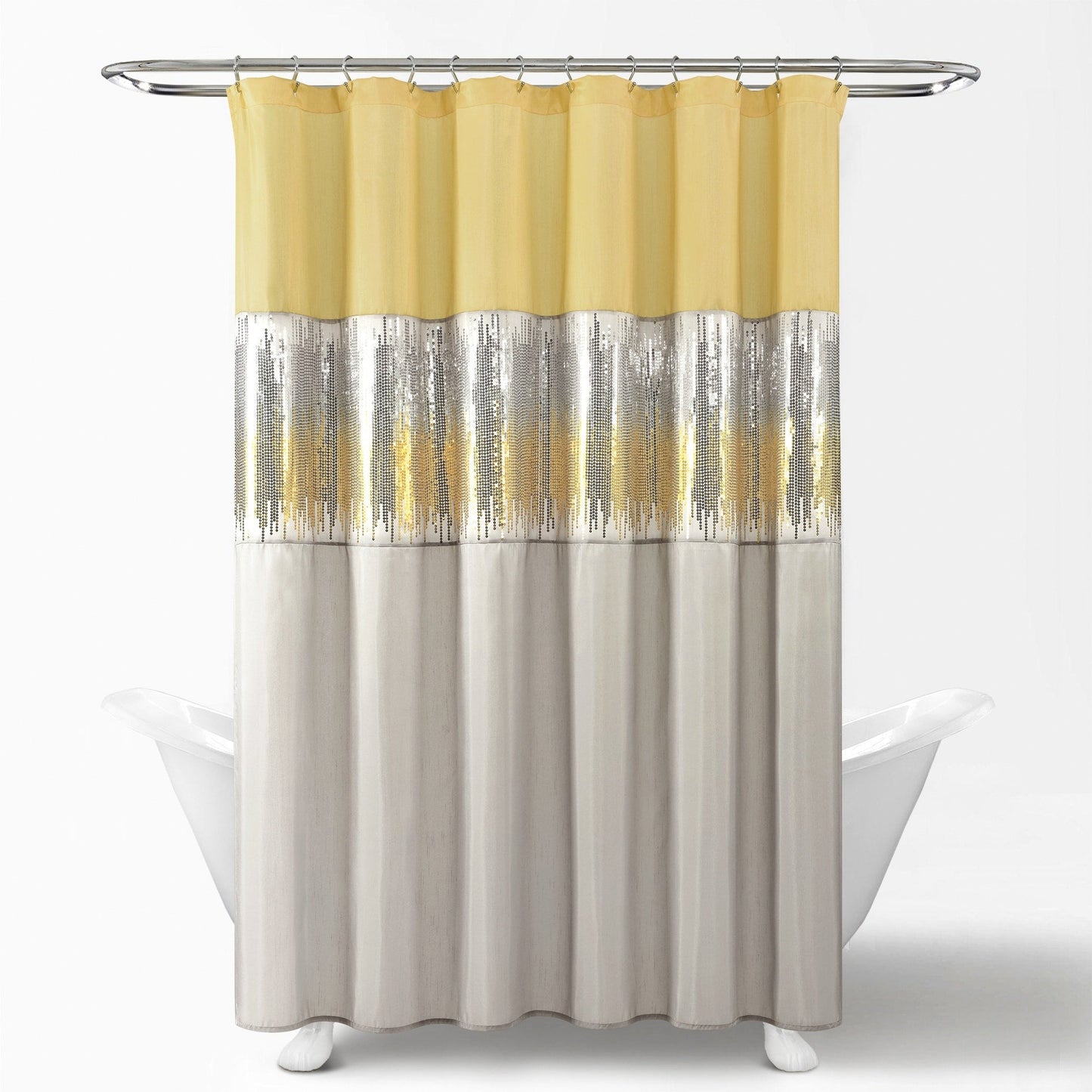 Silver Orchid Gregor Abstract Night Sky Two-tone Shower Curtain
