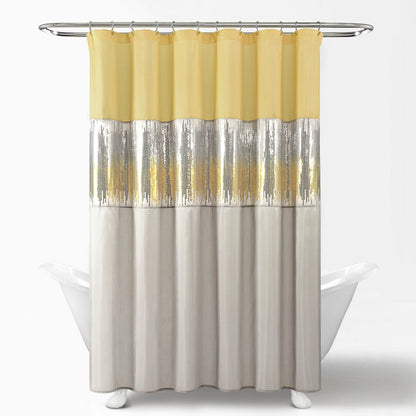Silver Orchid Gregor Abstract Night Sky Two-tone Shower Curtain