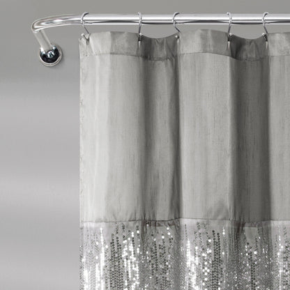 Silver Orchid Gregor Abstract Night Sky Two-tone Shower Curtain