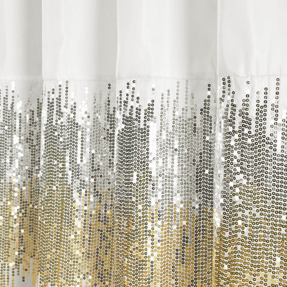 Silver Orchid Gregor Abstract Night Sky Two-tone Shower Curtain