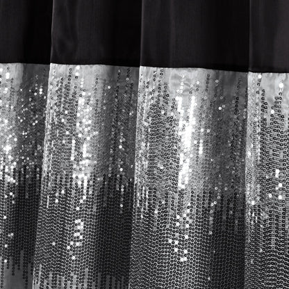 Silver Orchid Gregor Abstract Night Sky Two-tone Shower Curtain