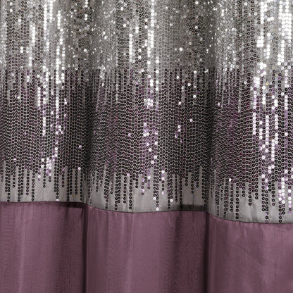 Silver Orchid Gregor Abstract Night Sky Two-tone Shower Curtain