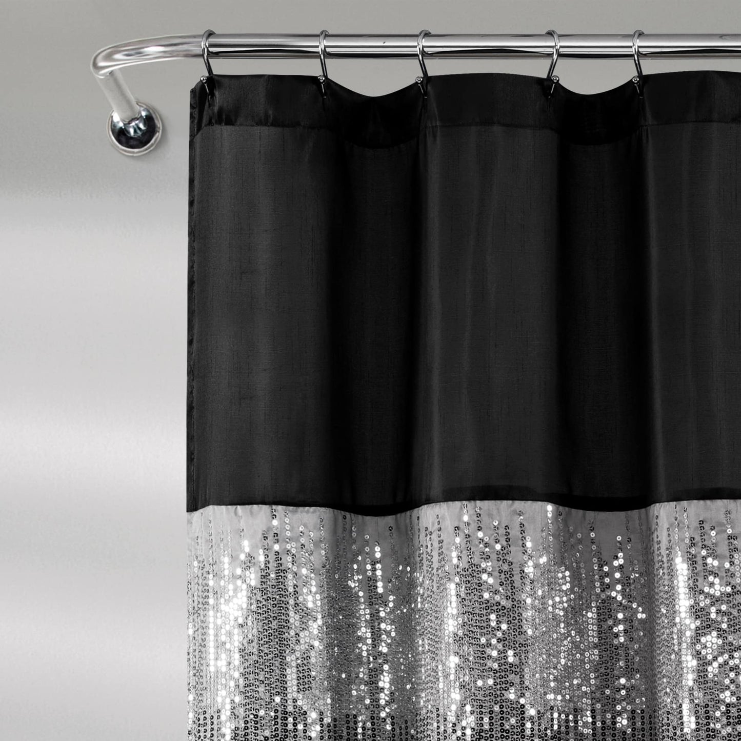 Silver Orchid Gregor Abstract Night Sky Two-tone Shower Curtain