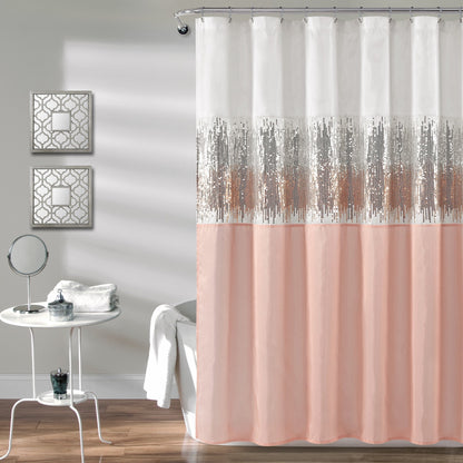 Silver Orchid Gregor Abstract Night Sky Two-tone Shower Curtain