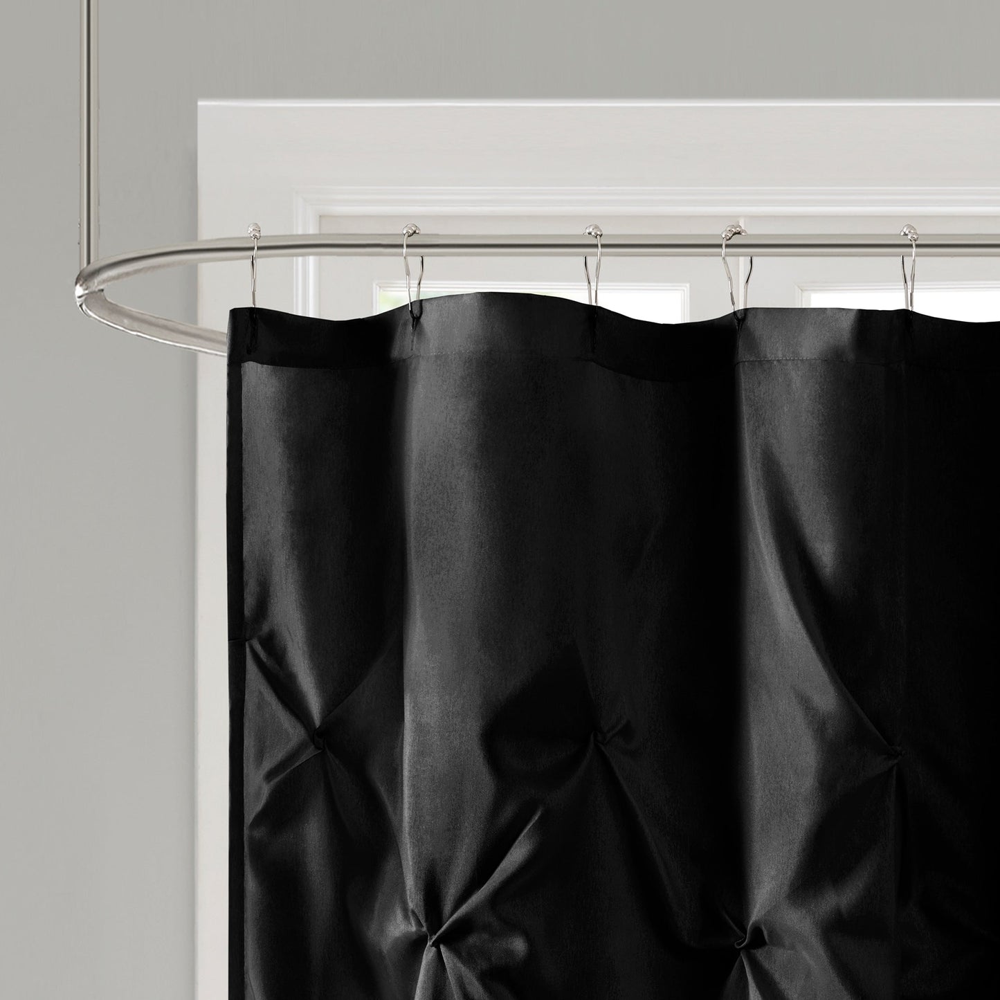 Madison Park Laurel Tufted Semi-Sheer Shower Curtain
