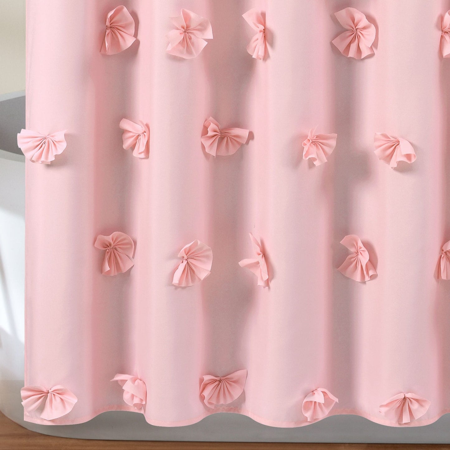Silver Orchid Sterling Polyester Shower Curtain