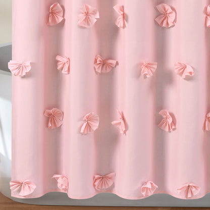 Silver Orchid Sterling Polyester Shower Curtain