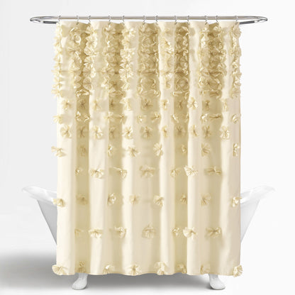 Silver Orchid Sterling Polyester Shower Curtain