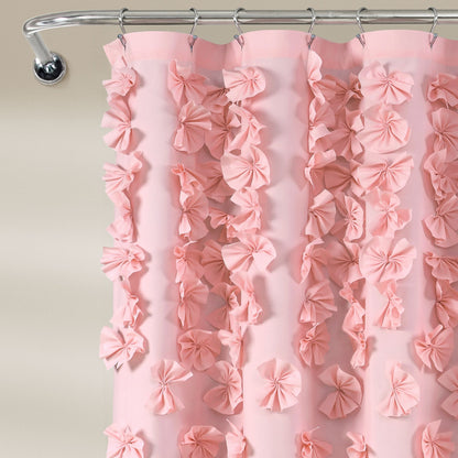 Silver Orchid Sterling Polyester Shower Curtain