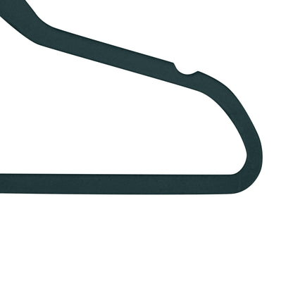 Simplify 25 Pack Slim Velvet Gold Hook Hangers - 17.7 x 9