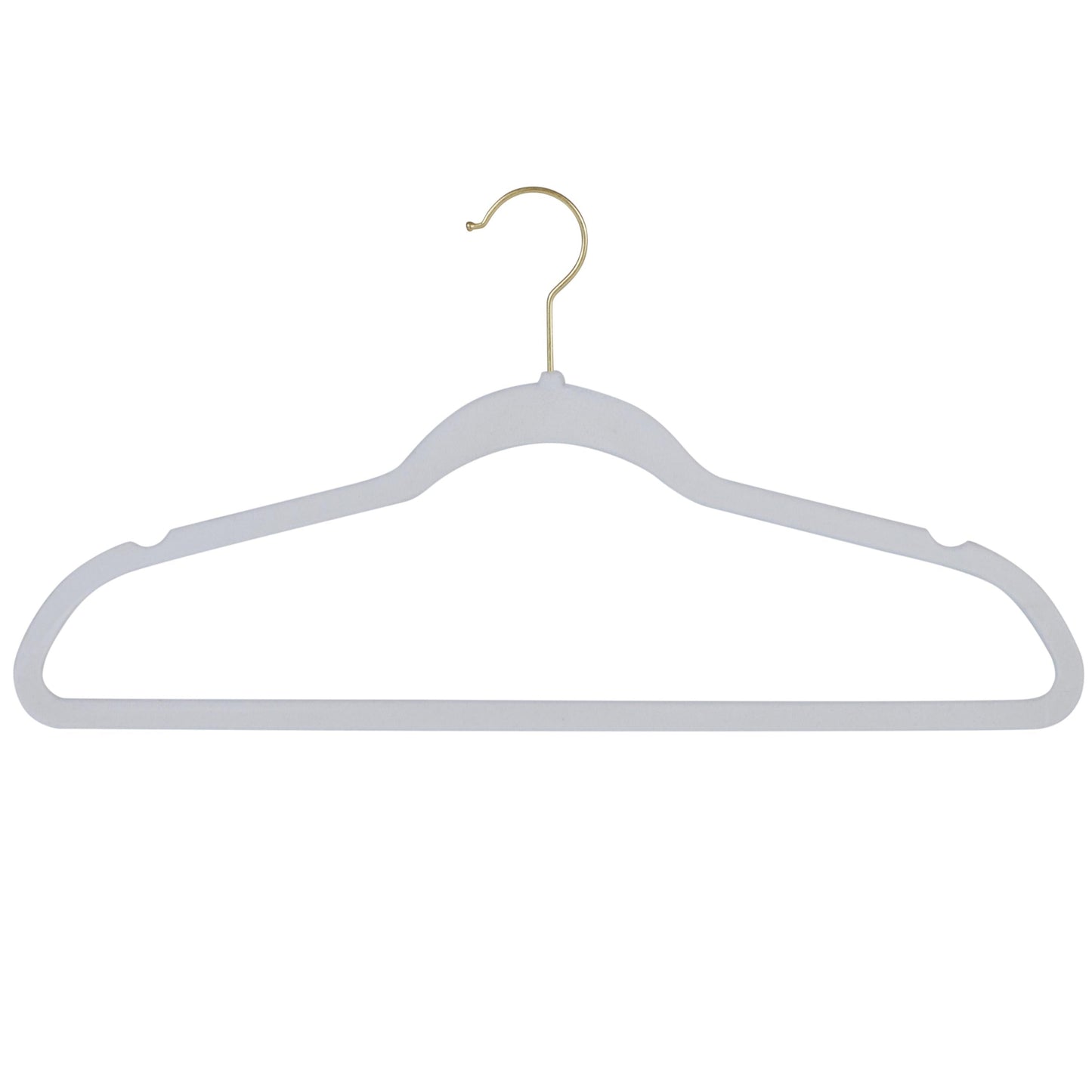 Simplify 25 Pack Slim Velvet Gold Hook Hangers - 17.7 x 9