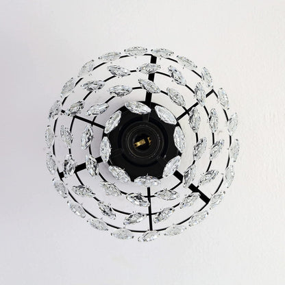 WINGBO Small Crystal Ceiling Light Fixture Mini Semi Flush Mount... - N/A