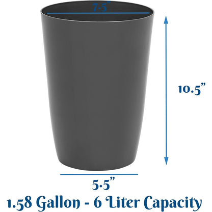 Small Trash Can – Open Top Garbage Cans for Kitchen, Office, Dorm, Bathroom, etc. –Waste Can for Compact/Tight Spaces