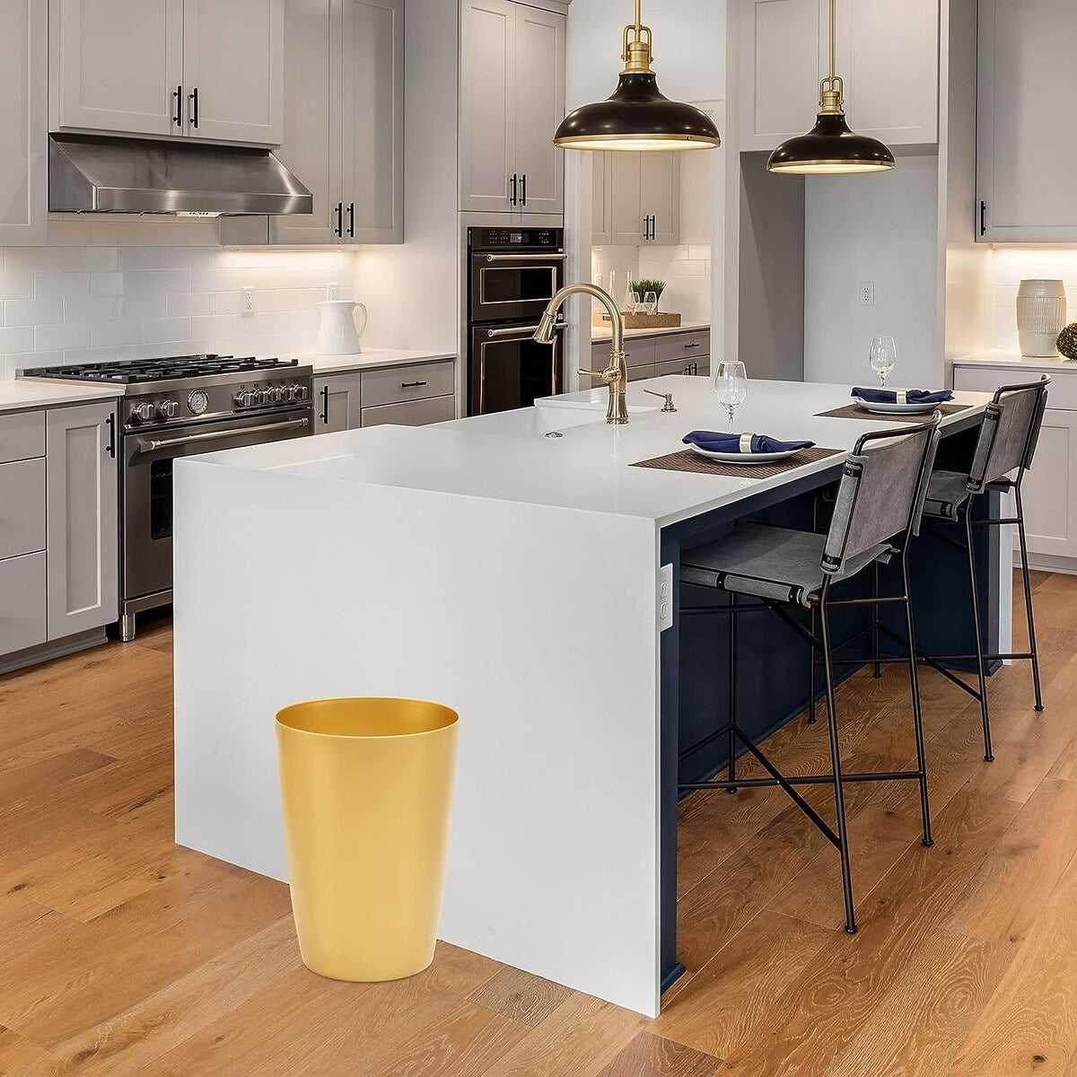 Small Trash Can – Open Top Garbage Cans for Kitchen, Office, Dorm, Bathroom, etc. –Waste Can for Compact/Tight Spaces