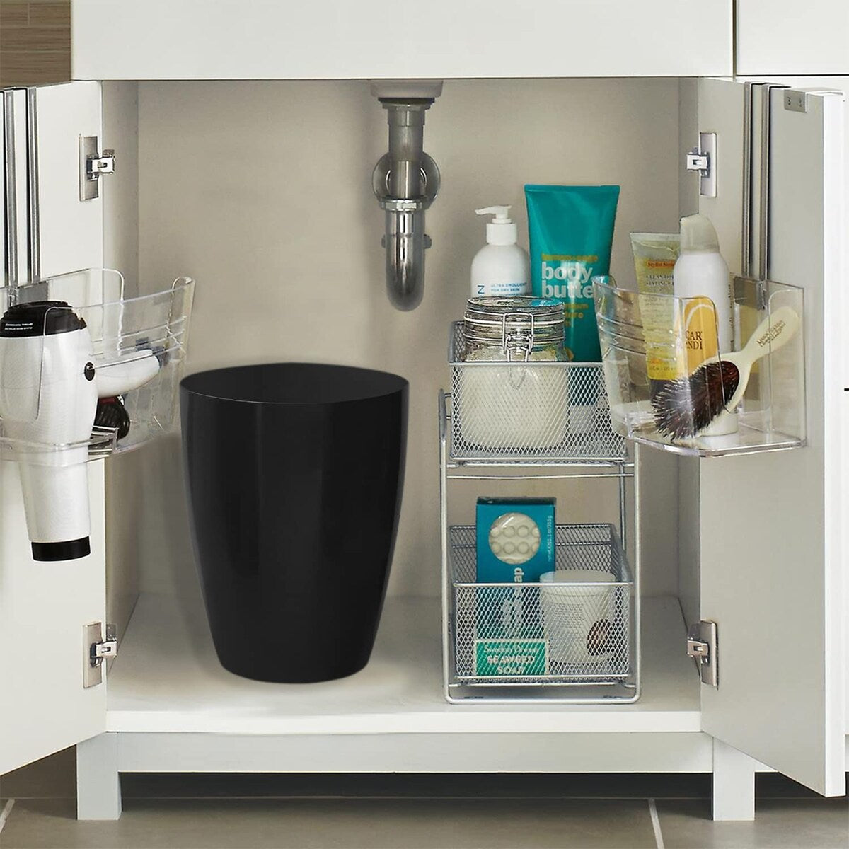 Small Trash Can – Open Top Garbage Cans for Kitchen, Office, Dorm, Bathroom, etc. –Waste Can for Compact/Tight Spaces