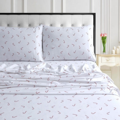 Soft 170-GSM Cotton Flannel Printed Extra Deep Pocket Sheet Set