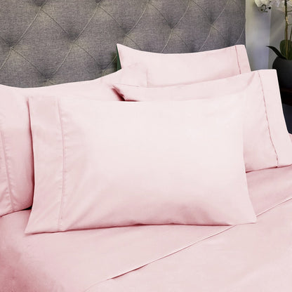 Soft Brushed Microfiber 7-piece Split King Sheet Set - 4 Pillowcases