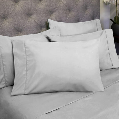 Soft Brushed Microfiber 7-piece Split King Sheet Set - 4 Pillowcases