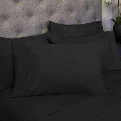 Soft Brushed Microfiber 7-piece Split King Sheet Set - 4 Pillowcases
