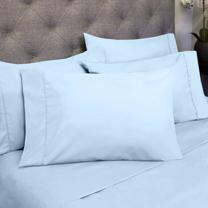 Soft Brushed Microfiber 7-piece Split King Sheet Set - 4 Pillowcases